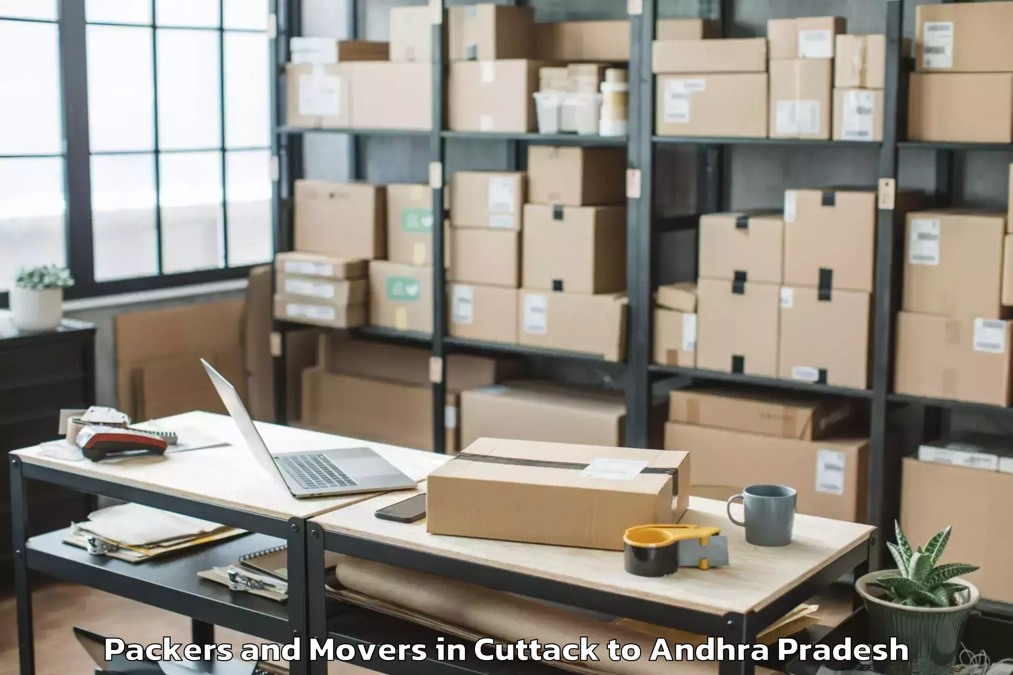 Cuttack to Etikoppaka Packers And Movers